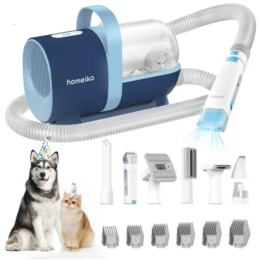 Homeika Pet Grooming Kit&Vacuum 99% Pet Hair Suction,Dog Grooming Vacuum with Nail Grinder/Paw Trimmer/Shedding Brush for DogCat