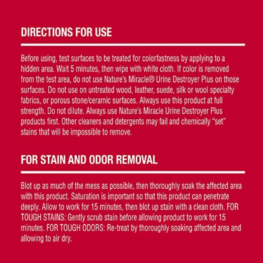 Urine Destroyer Plus for Dogs- Enzymatic Formula Tough on Strong Stains and the Yellow Sticky Residue- 1 Gal-Pet Grooming