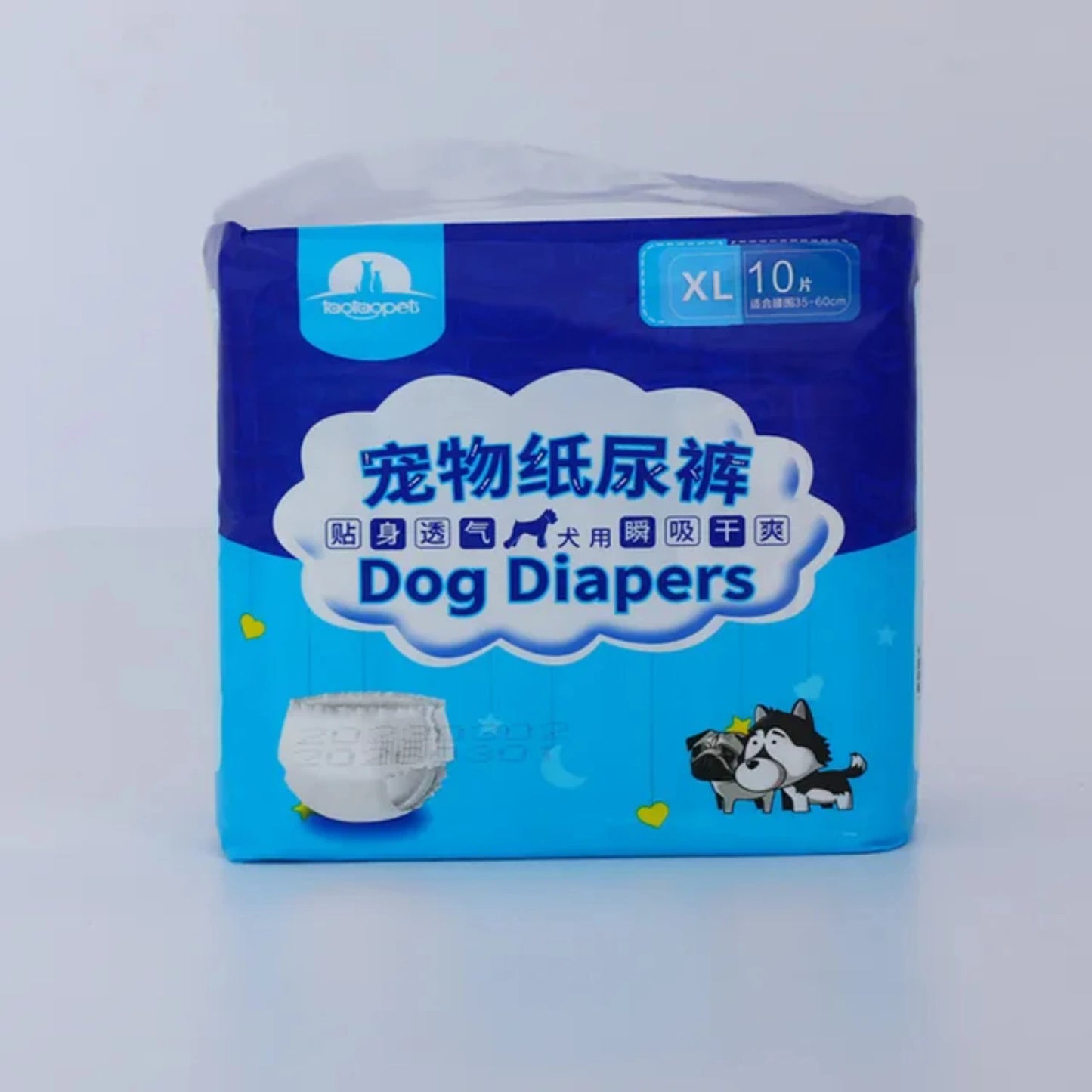 10PCS Disposable Dog Diapers-Super Absorption- Leakproof Pants- Breathable-Sizes XS-XL-Pet Grooming