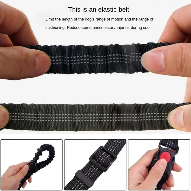 Hand Free Dog Leash for Pet Walking Running Jogging- Adjustable Dog leash- Waist Belt -Chest Strap Traction Rope