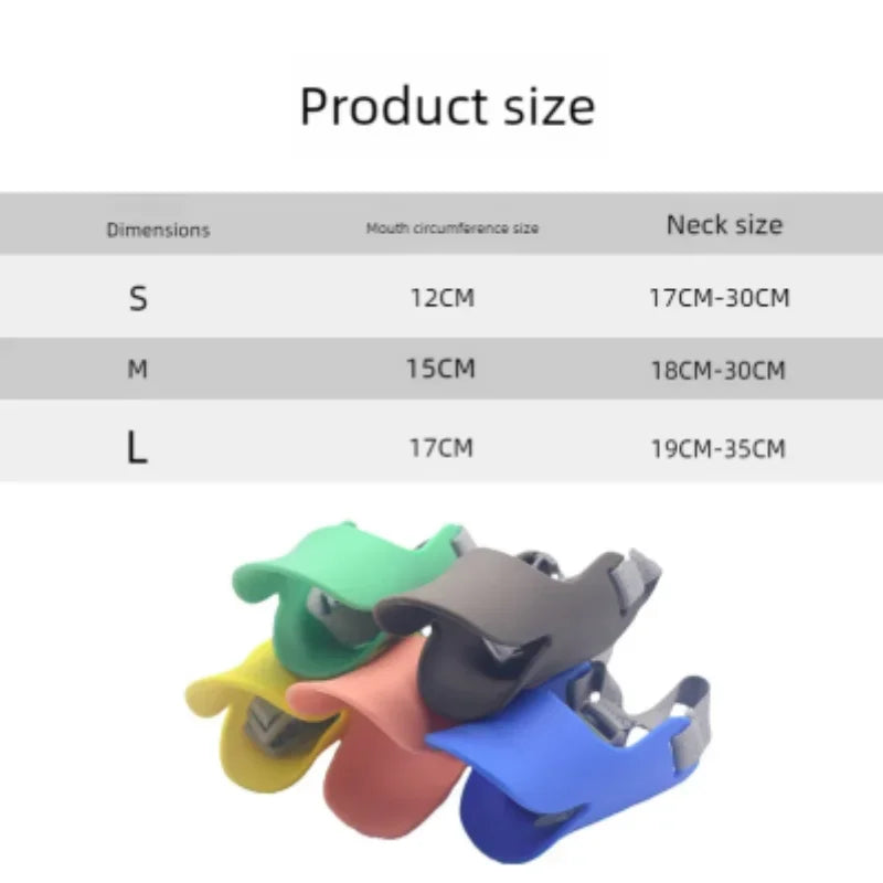 Adjustable Dog Silicone Duck Muzzle- Anti Bite- Stop Barking Pet Accessory -Safe Small to Large Dog Mouthpiece Cover-Sizes SML-Pet Accessories