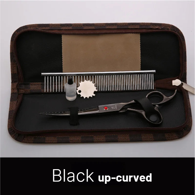 Classical Model home use rainbow & black dog grooming scissors  set for household pet owner