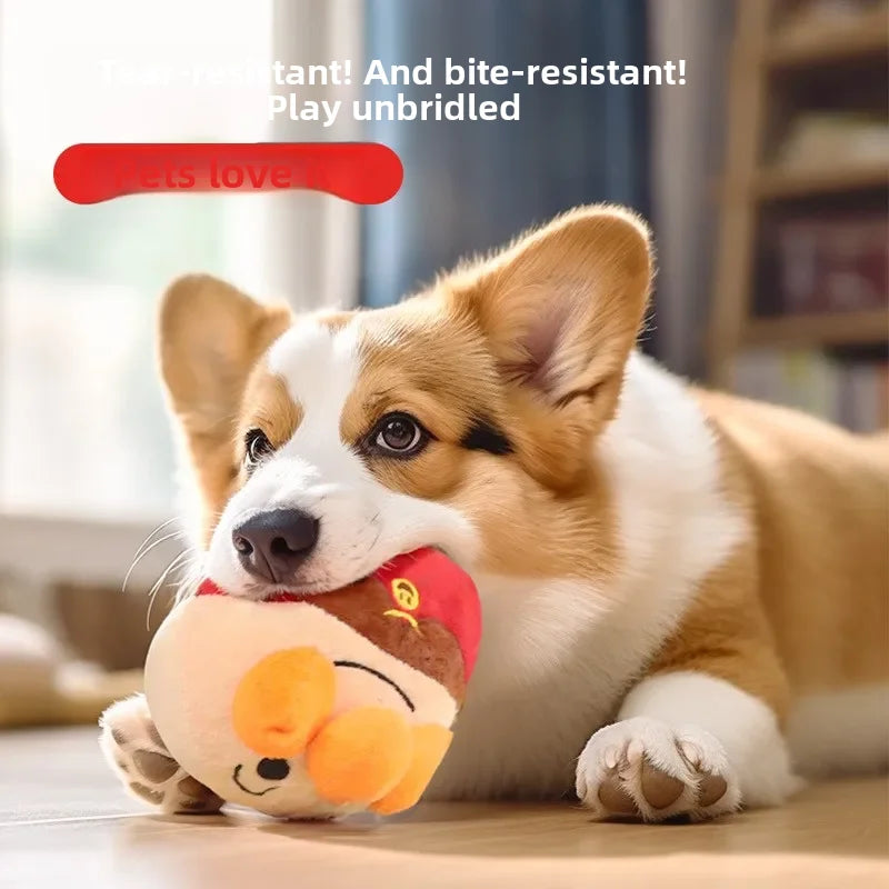 Piggy Dog Toys- Interactive Puzzle Electric Plush Jumping Ball USB Rechargeable Clown Cartoon Dog Training-Dog Toys