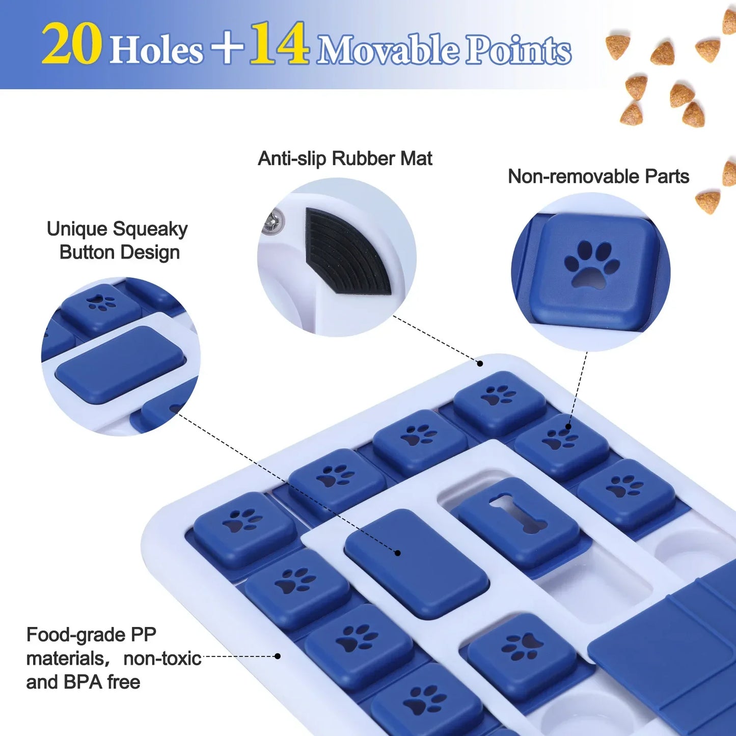 Dog Toys For Puppies Interactive- Training- Dog Enrichment Toys- For S M L Dogs- Pet Puzzles-Pet Bowls/Feeding