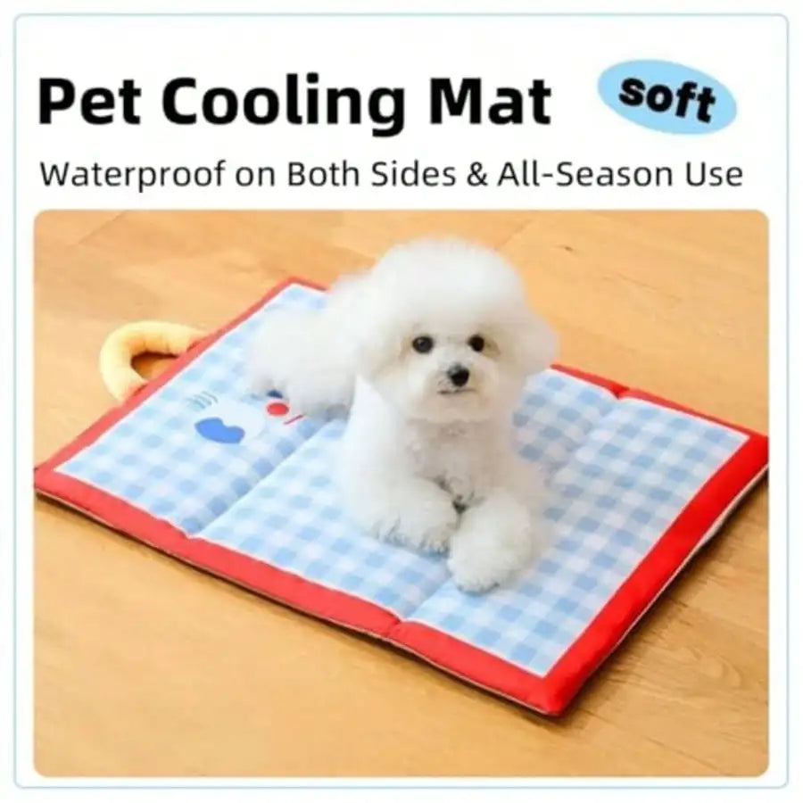Dog Cooling Mat For Summer - Reversible Pet Cooling Pad With Waterproof Layer Soft Gel-Infused Cool Bed For Sizes S to XL-Beds & Blankets