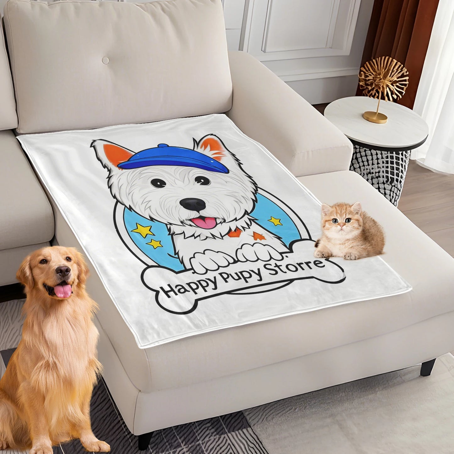 Dog Bed Mat Blanket -Soft Fluffy Pet Blanket- Travel Mat  Comfortable Blanket
