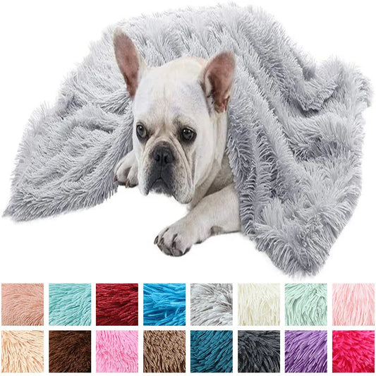 Super Soft Fleece Fluffy Pet Blankets- Extra Warm-Breathable- for Small Medium Large Dogs-Beds & Blankets