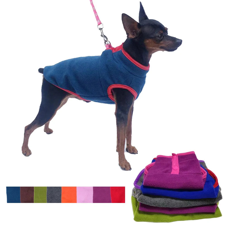 Soft Fleece Dog Clothes-Sizes XS-XL- Spring Autumn Warm- Puppy-Costumes/Apparel