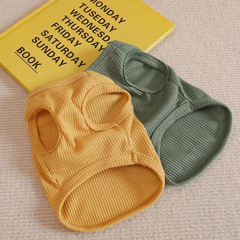 Dog Vest T-Shirts -Bear Design Solid Colors- Dogs Thin Small Fashion Chihuahua Pug Yorkie