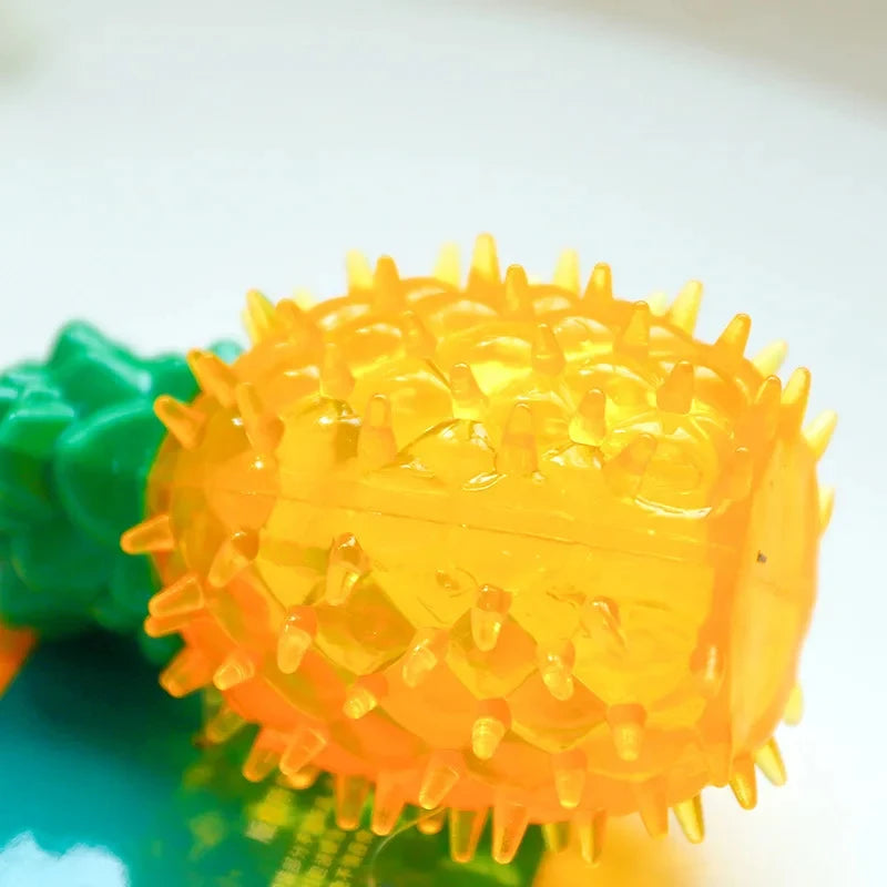 Pet Cooling Chew Toy- Reusable-Teething Summer Cooling Watermelon Pineapple Lemon -Durable Ice Frozen Fruit Shape Toys-Dog Toys