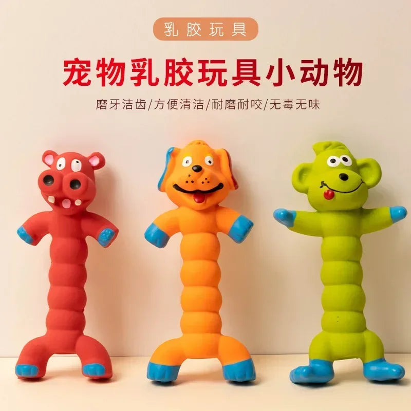 Cute Animal Shape Rubber Squeaky Sound Toy - Creative Puppy Pet Play Chew Toys