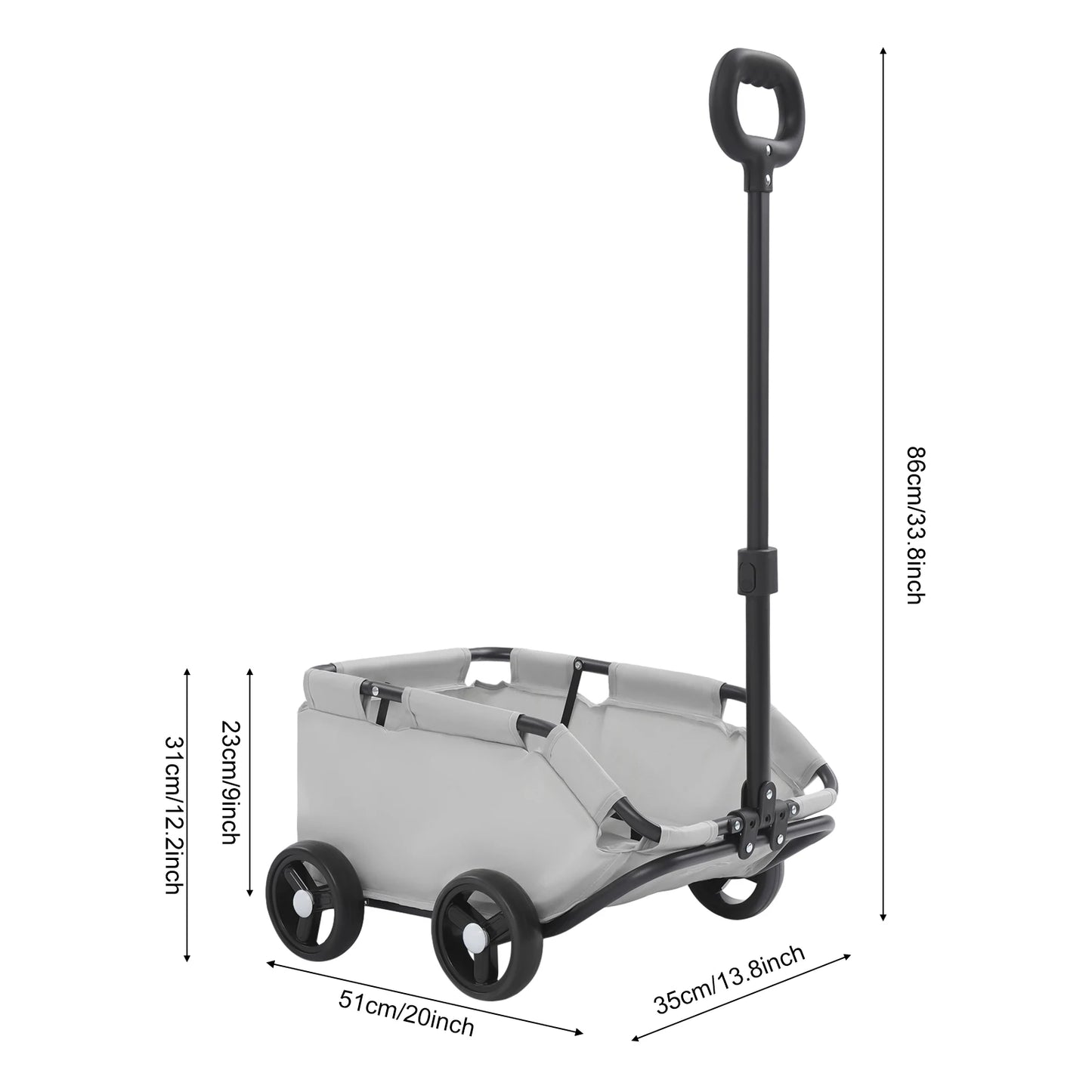 Small Pet Stroller- Folding Dog Cart- 360° Rotating  Handle-Pet Travel Carrier with Safety Buckle- Side Storage Pocket