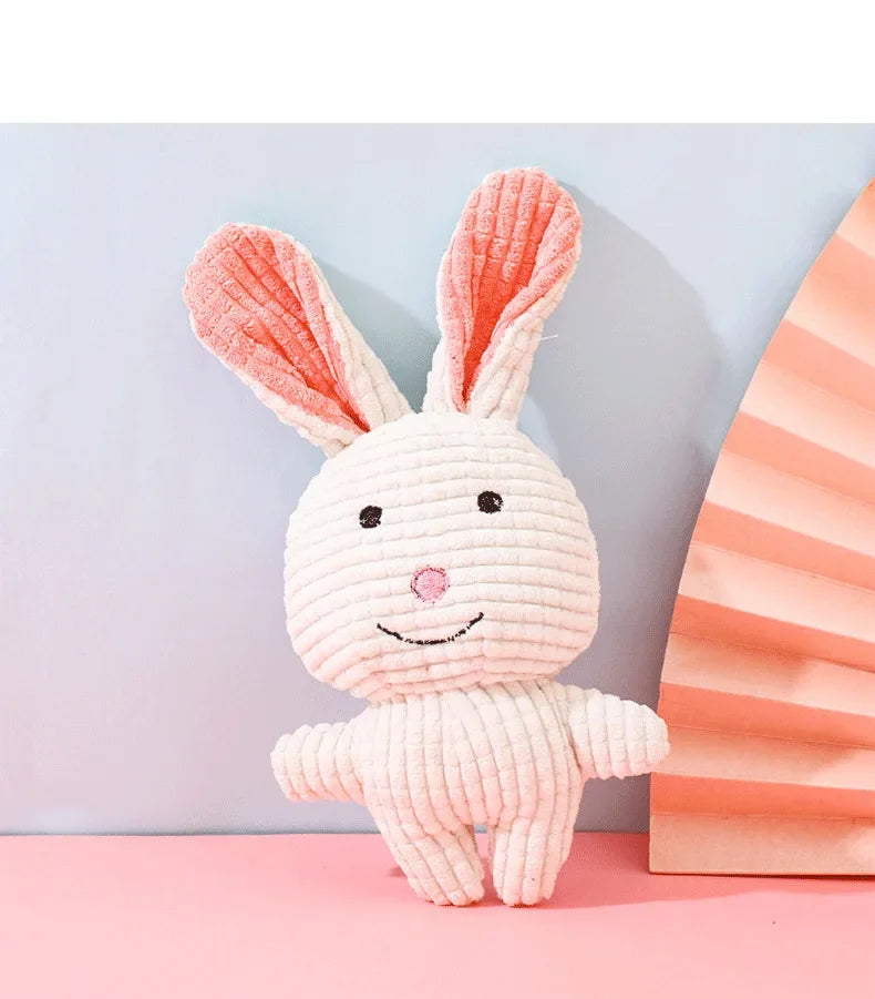 New Pet Toys -Plush Bite Resistant Toys -Cute Animal Shapes-Squeaky Dog Toys-Interactive