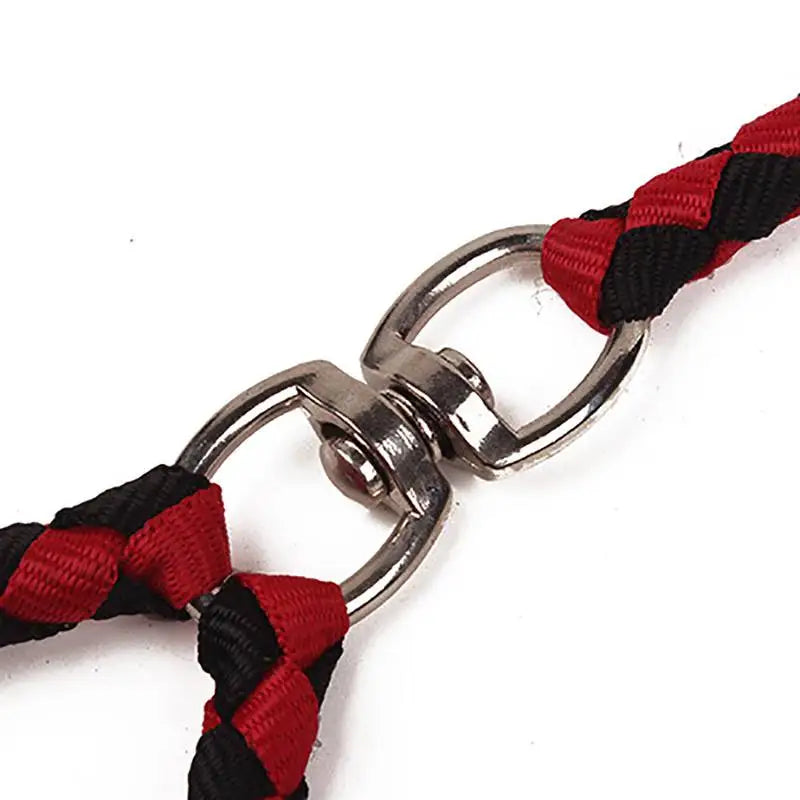 1.4m Pet Double Leash -2 Way Couplers Dog Rope Leash-Elastic Extended  Leash Belt- Outdoor Training for Two Dogs Leashes-Collar/Leashes