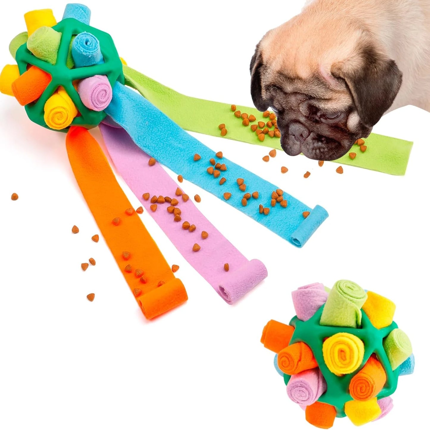 Colorful Vibrant and Long-lasting Dog Toy Ball - Perfect Chew for Small to Medium Breeds Resilient Interactive T