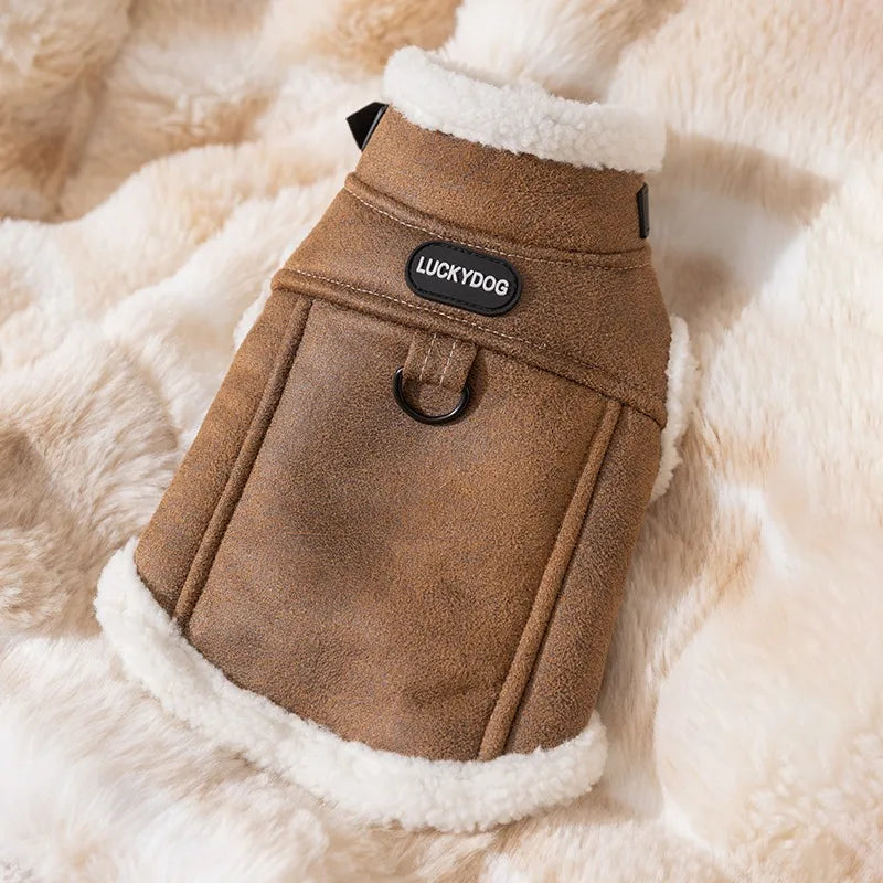 Awesome Padded Dog Vest-Solid Colors- Cotton-Sleeveless Jacket with Traction Buckle-Costumes/Apparel