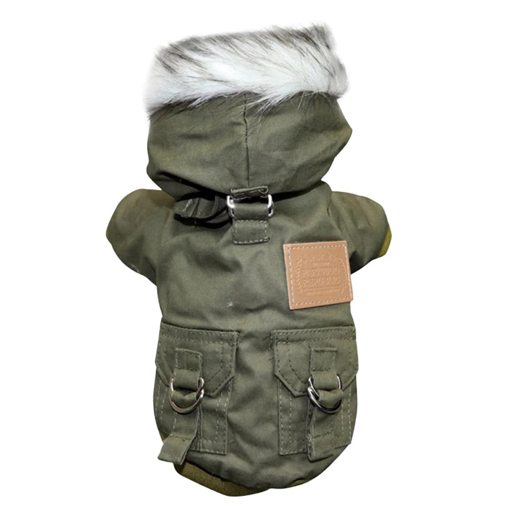 Pet Dog Jacket With Harness -Winter Heavy Hiking Coat- Dog Warm Hoodie Vest- Windproof Outdoor Jacket For Small Medium Large Dog