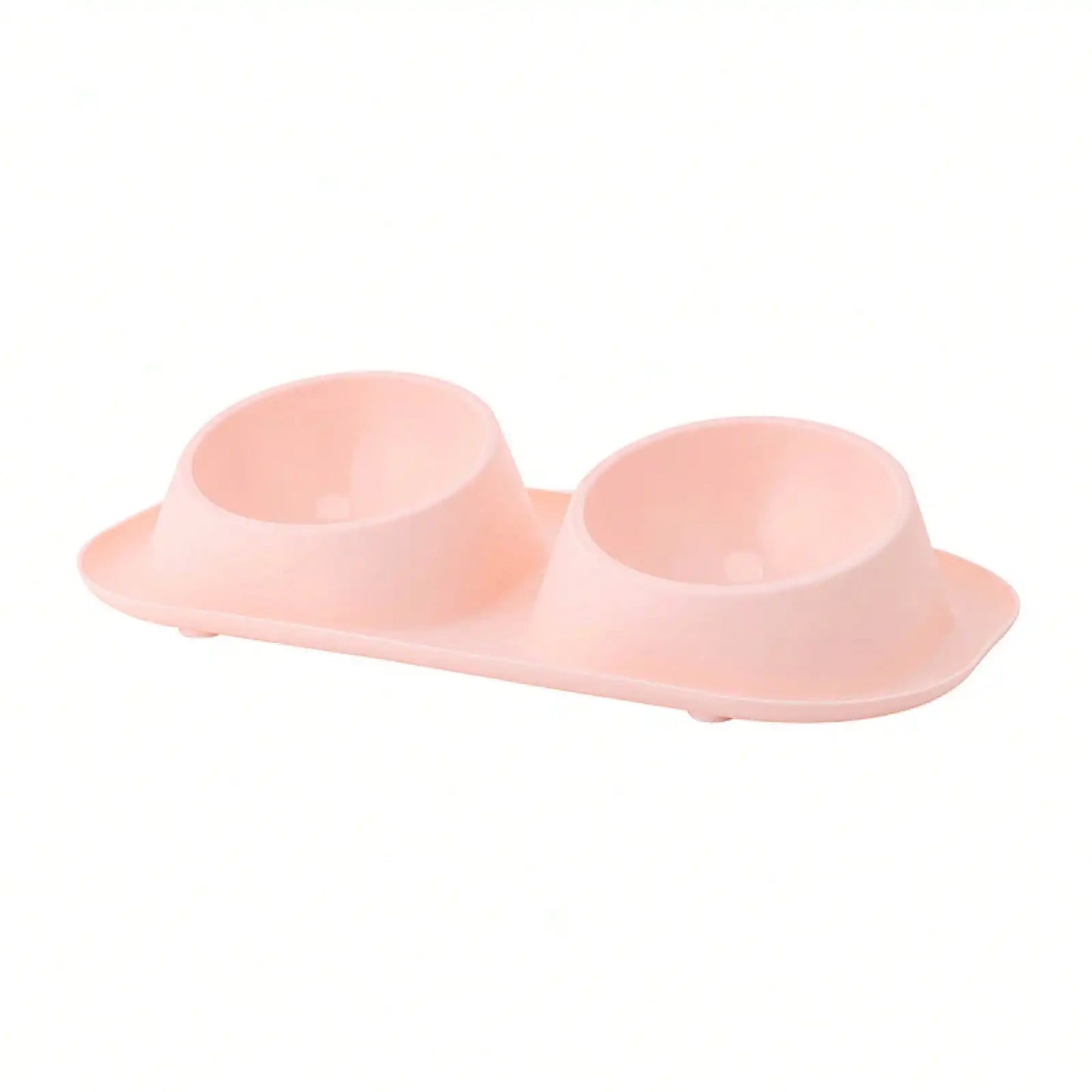 Ceramic Double Dog Bowls With Non-Slip Base – Detachable Stainless Steel- Silicone Food & Water Bowls-Anti-Spill Design- Easy To Clean-Gray-Pet Bowls/Feeding