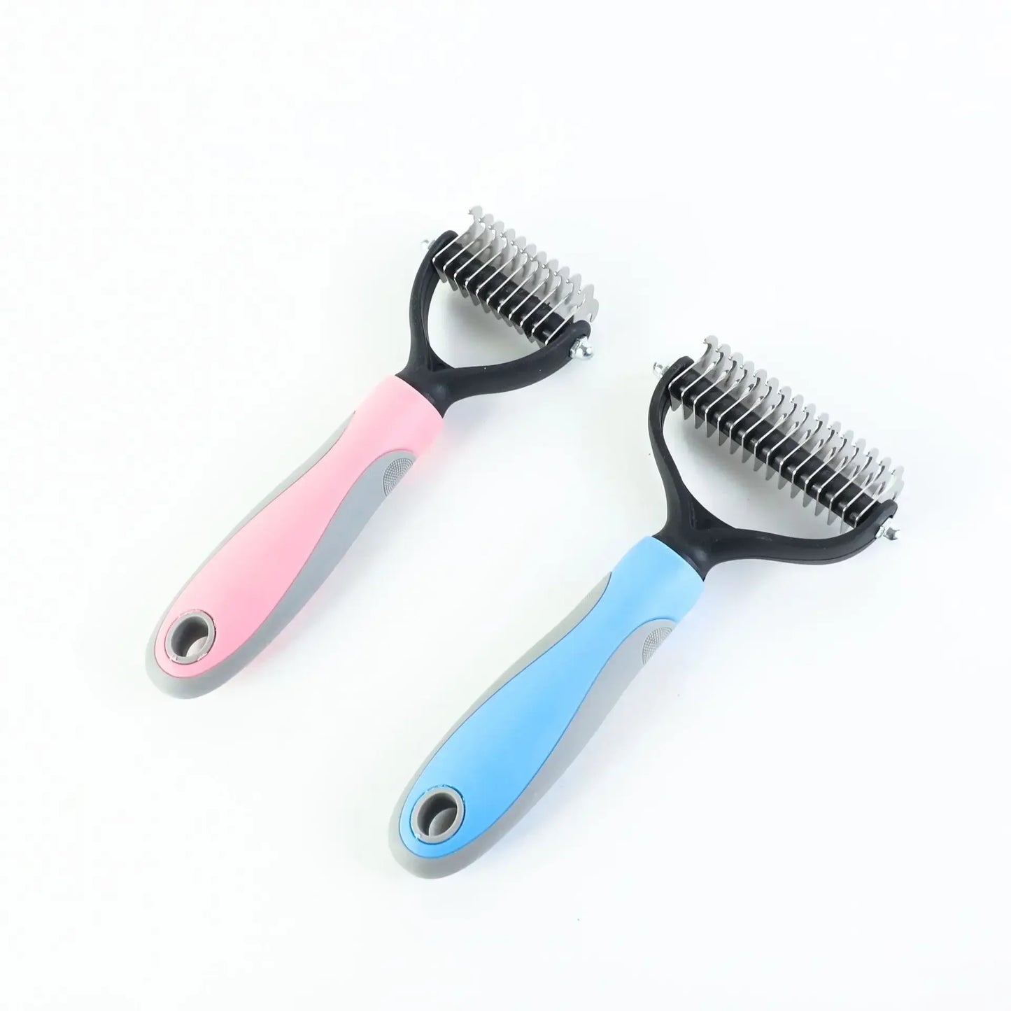 Pets Fur Knot Cutter Dog Grooming -Shedding Tools- Pet Hair Removal Comb Brush Double sided