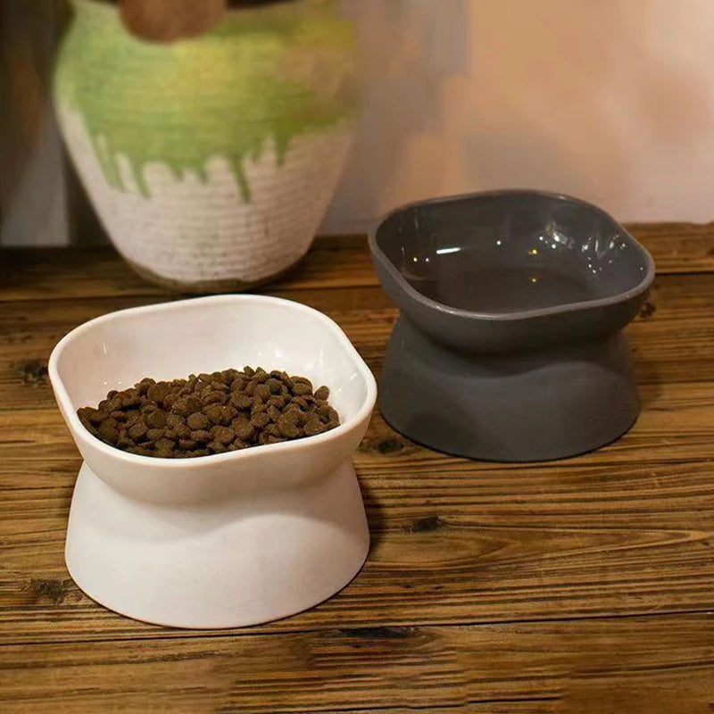 Dual-Purpose Dog Food Bowl-Elevated- Anti-Vomiting-for Dog or Cat Feeder- Whisker Stress-Free-Pet Bowls/Feeding