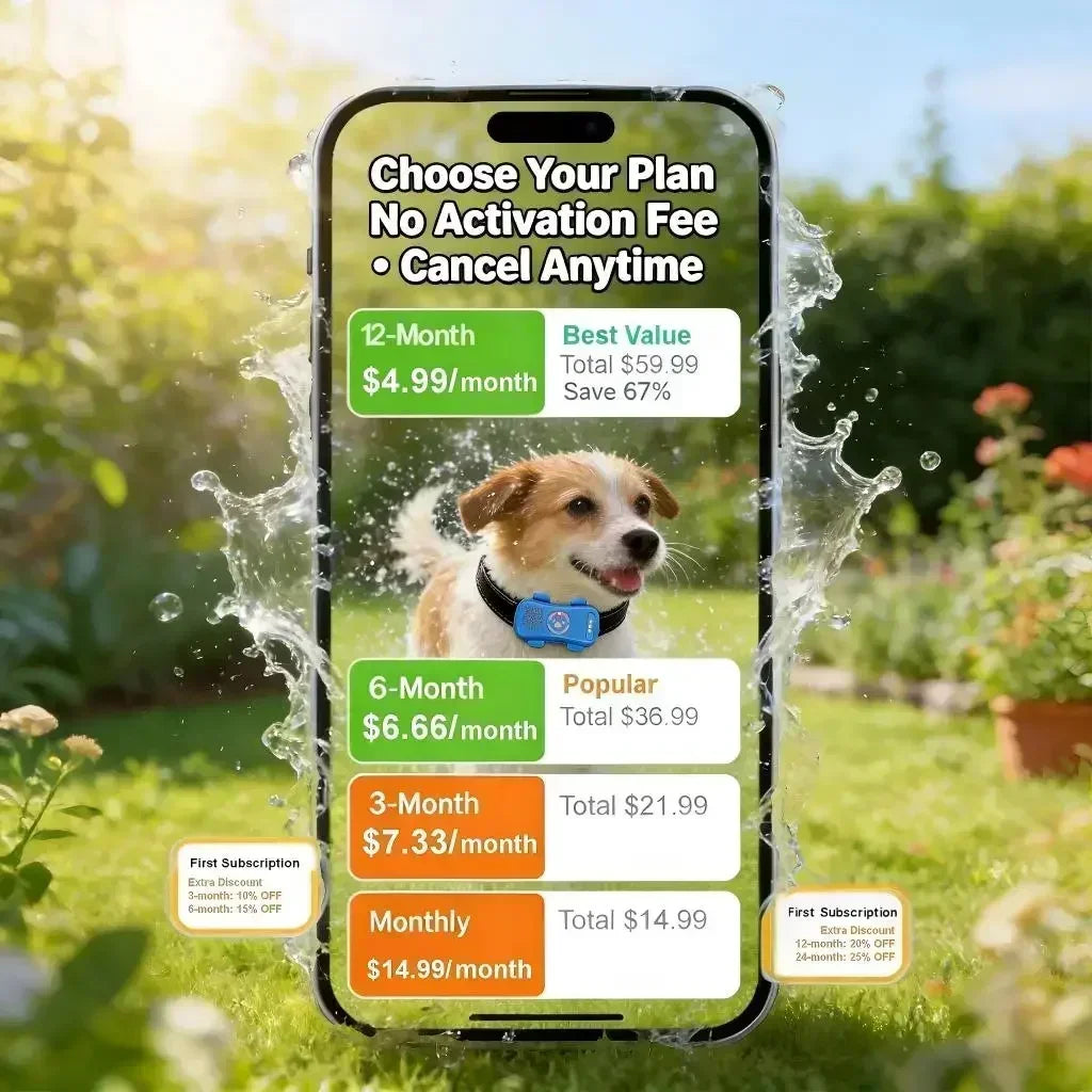 GPS Pet Tracker 4G for Dogs & Cats -Built-in SIM with Real-Time Tracking- WiFi Home Positioning- IP67 Waterproof- Plan Required-Pet Accessories