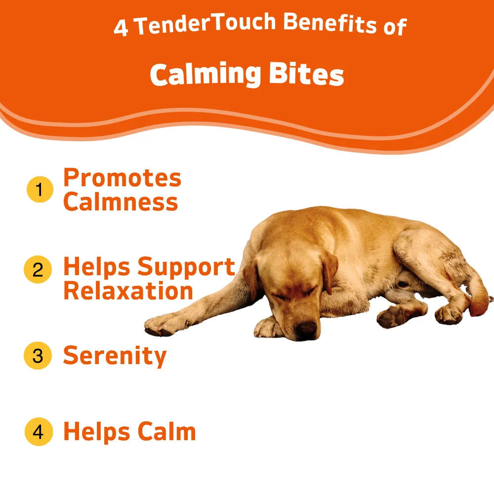 Calming Chews - 3 Pack(3 x 180g/6.35oz) 540g/19.1oz - TenderTouch Calming for Dogs - Helps Anxiety for Everyday Stress-Pet Supplements