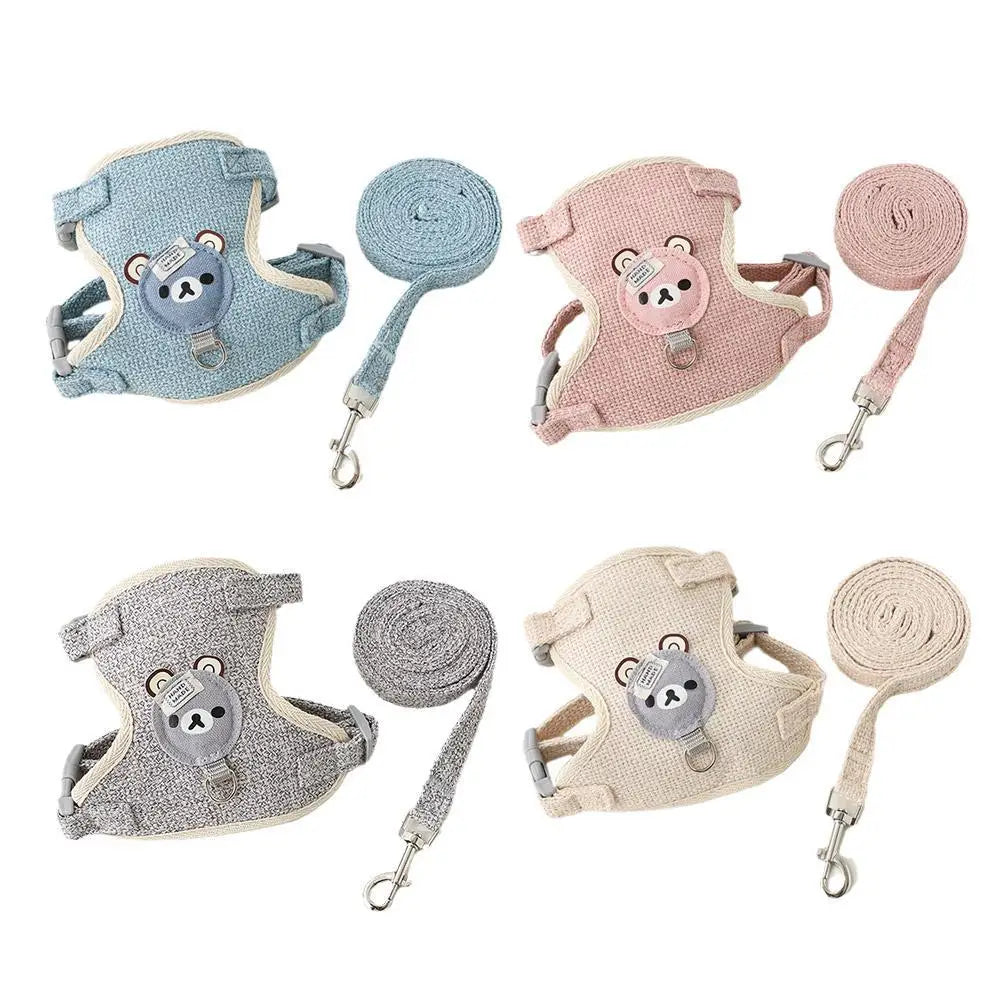 Lovely Small Dog Vest Chest Strap Harness Leash- Collar/Leashes