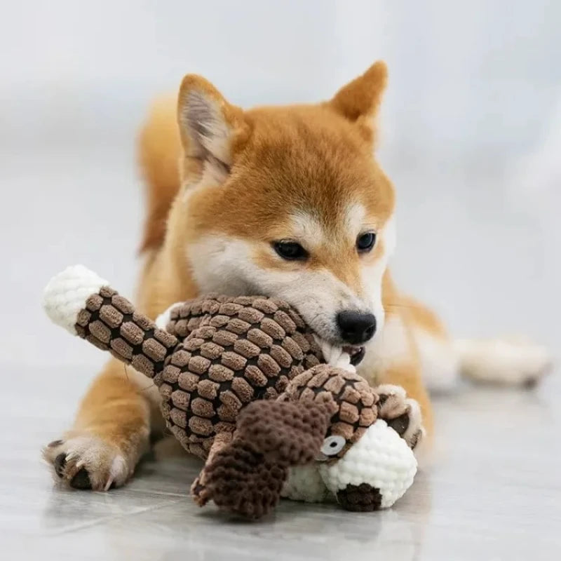 Plush Squeaky Dog/Puppy Chew Toys- Interactive- Teething Training Dog Toys- Cute Donkey Design-Dog Toys