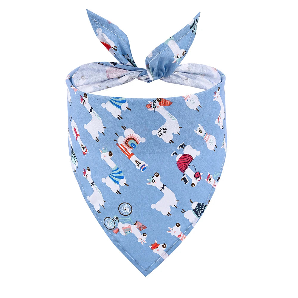 Dog Bandanas- Fruit Floral- Spring Washable-Soft-Scarf Kerchief- Summer- Adjustable for Small Medium Large Dogs-Collars/Leashes