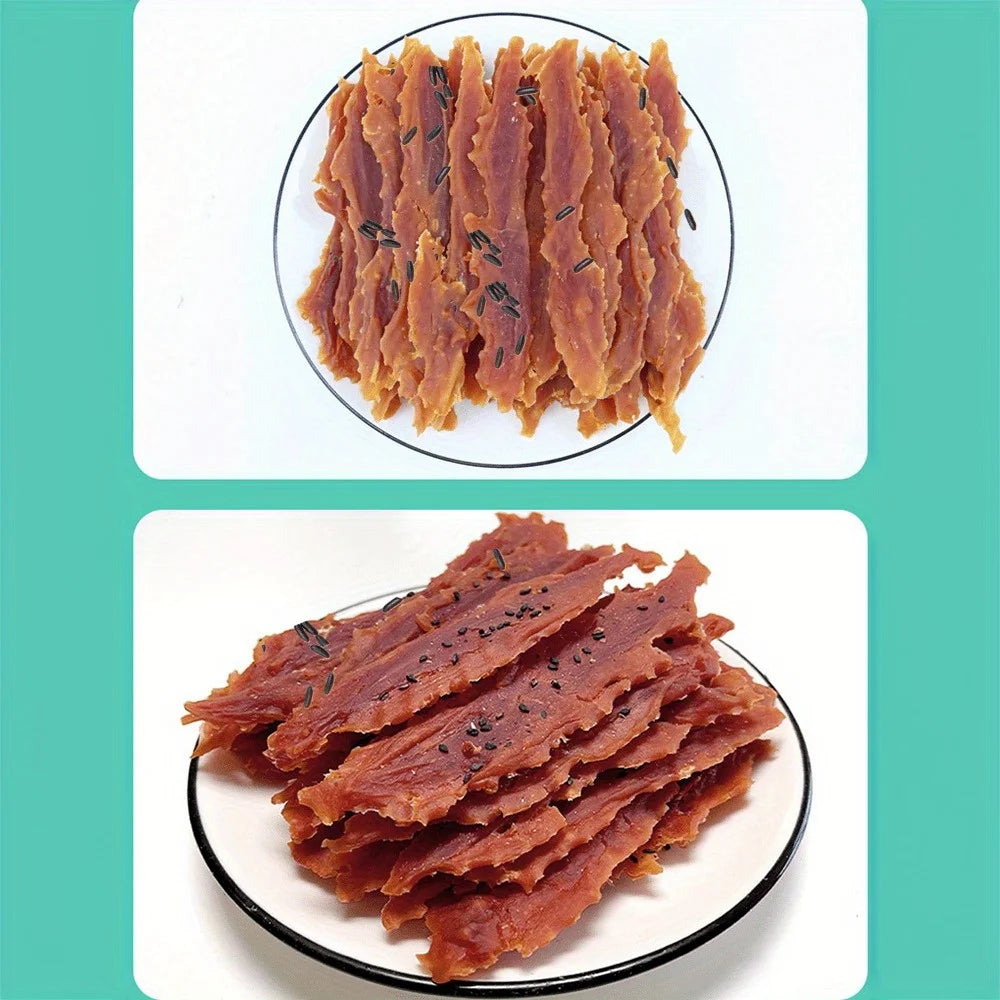 7.05oz/14.11oz(200g/400g) Sesame Duck Jerkey- Natural Ingredients-Healthy-Easily Digestible-Pet Bowl/Feeding