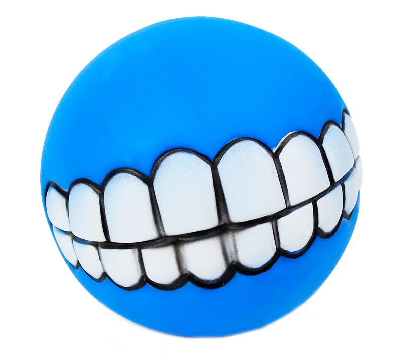 1pc Rubber Dog Toys- Squeaky -Cleans Teeth- Dog Chew Toy- Small Puppy Toys Ball- Bite Resistant-Diameter 7cm-Dog Toys