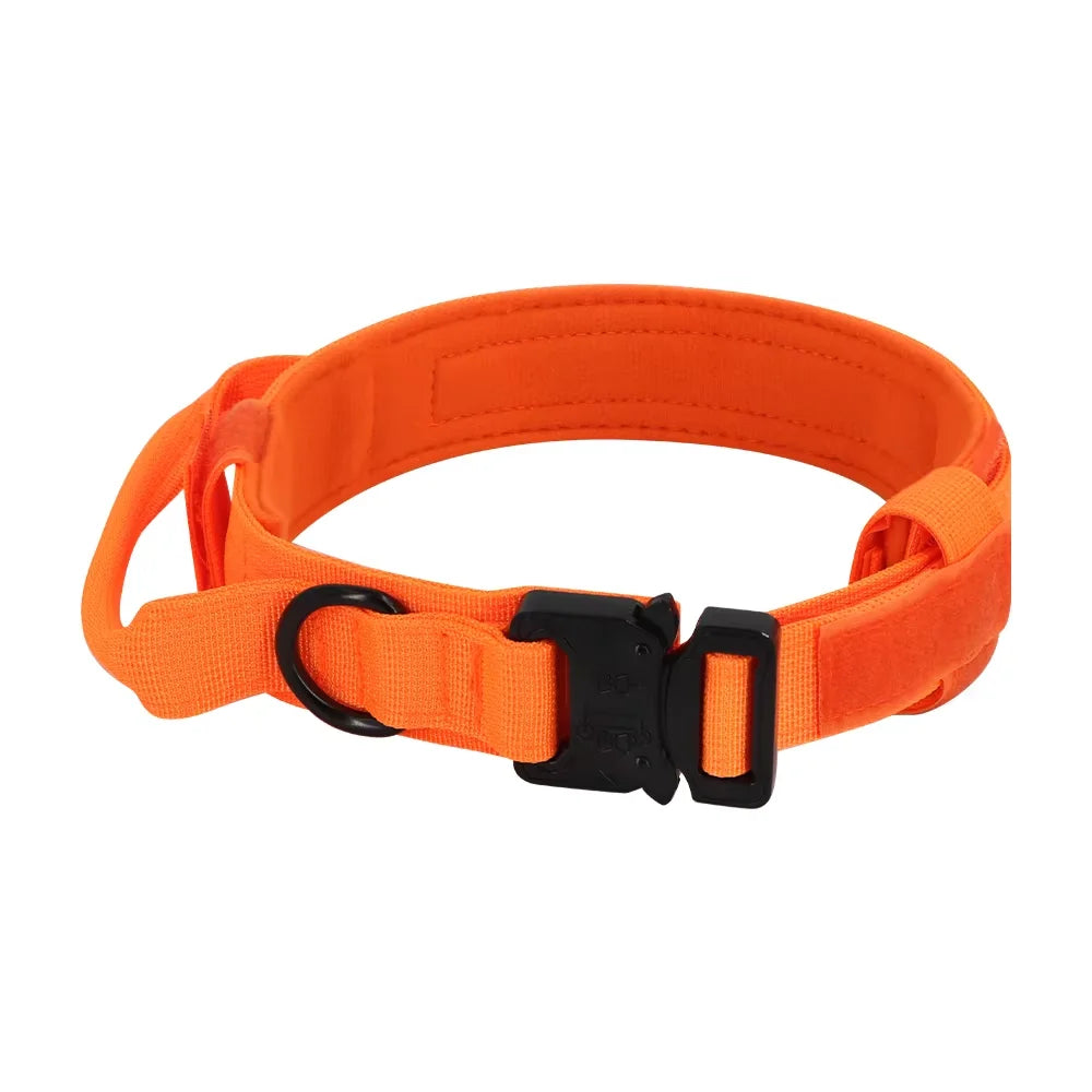 Dog Training Collar- Adjustable Tactical Dog Collar/ Leash Set- Control Handle-Sizes M to XL Dogs-Collars/Leashes