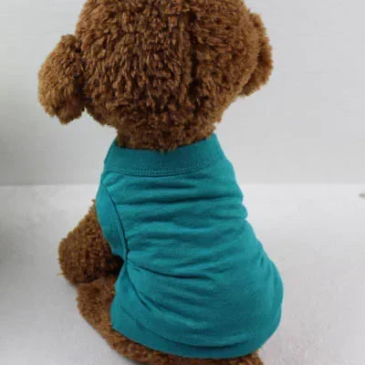 Pure Cotton Dog Vest Shirts- sizes  XS-3XL- Soft Thin T-Shirt-Costumes/Apparel