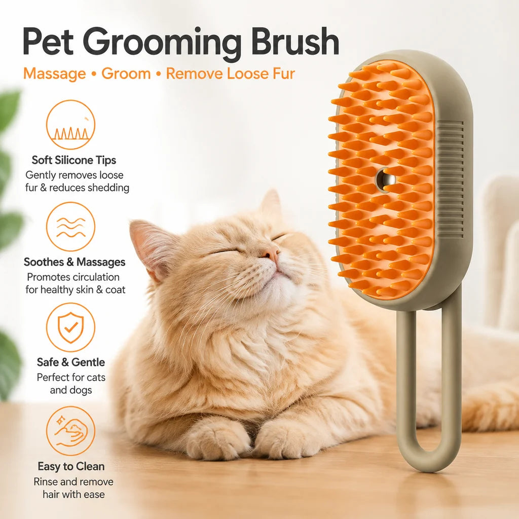Pet Bath Brush-Silicone Dog Grooming Brush- Massage Brush- Shower Brush-Hair Removal Brush- Pet Grooming