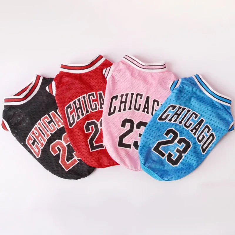 Chicago Basketball Jersey for dogs-Vest-Summer- T-Shirt for all breeds- Sizes XS to 5XL-Cosrumes/Apparel