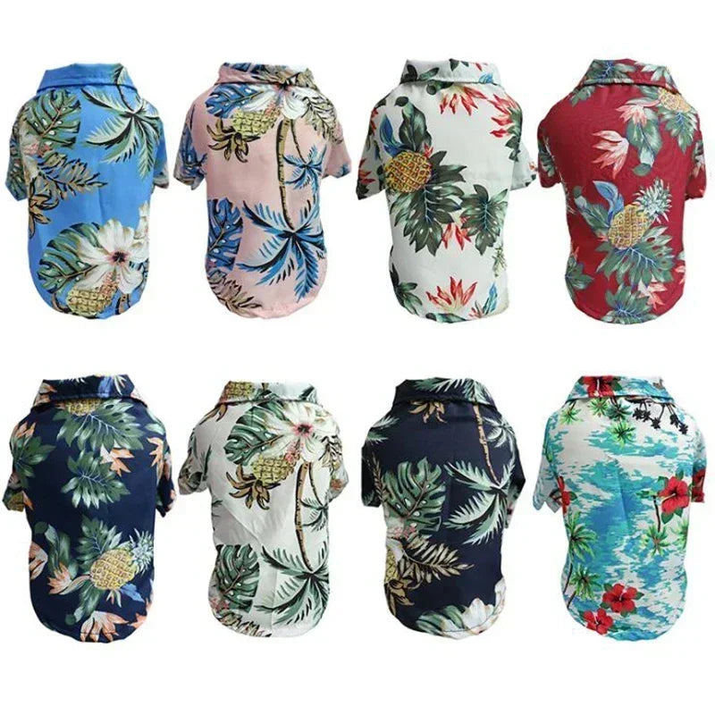 Hawaiian Style Pet Dog Clothe- Summer Sand Beach Dog Shirts- Sizes XS-2XL-Costumes/Apparel