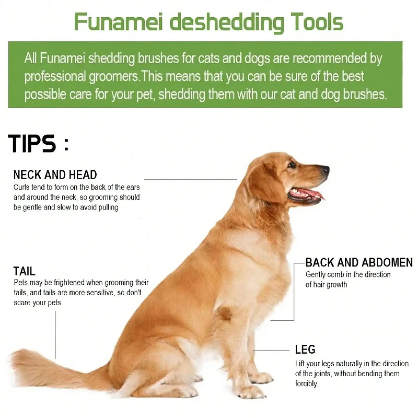 Professional Pet Shedding Brush-Hair Removal Brush- Massage Comb-For Short/Long hair Dogs-Pet Grooming