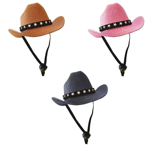 Adjustable Cowboy Dog Hat- Outdoor  Pet Accessories Dogs Headwear