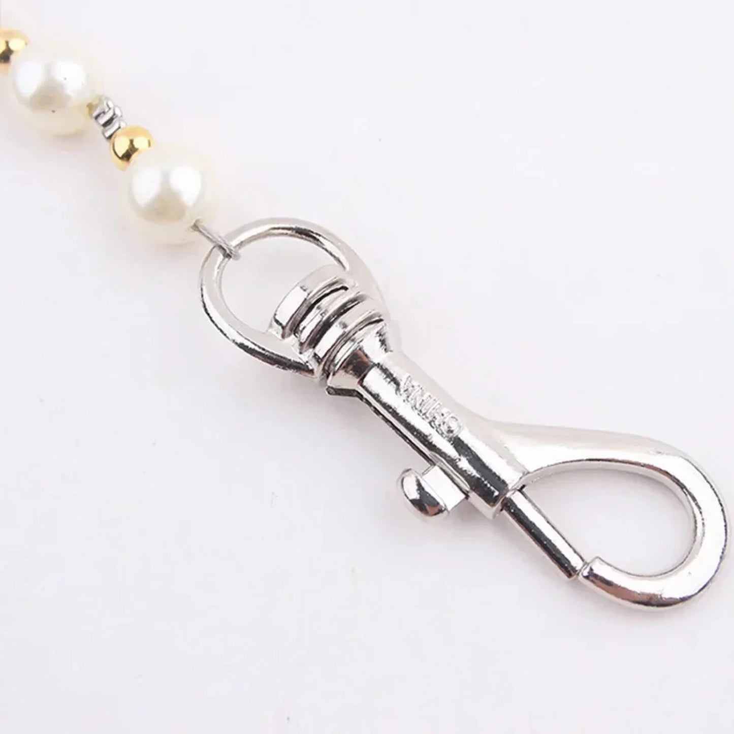 Luxury Elegant Pearls Beads Dog Harness Leash - 8-Wire Rope Chain - Small Dogs