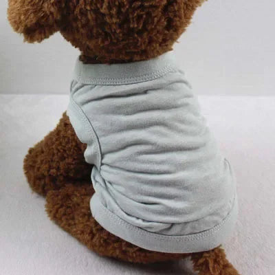 Pure Cotton Dog Vest Shirts- sizes  XS-3XL- Soft Thin T-Shirt-Costumes/Apparel
