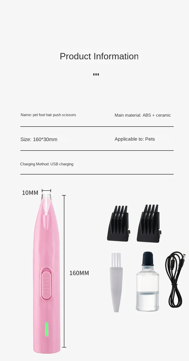 Dog Hair Trimmer- Electric Dog Cutter -Professional Pet Foot Hair Trimmer - Butt Ears-Pet Grooming