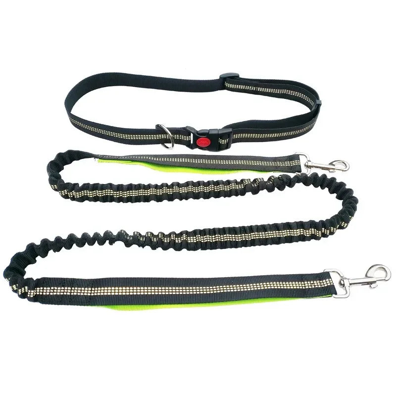 Hand Free Dog Leash for Pet Walking Running Jogging- Adjustable Dog leash- Waist Belt -Chest Strap Traction Rope