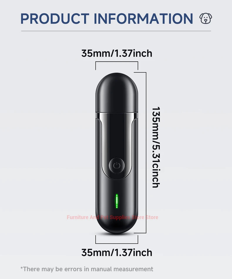 Electric Dog Nail Grinder-USB Rechargeable Nail Trimmers- Painless with Polisher Wheel for Small-Large Pets-Pet Grooming