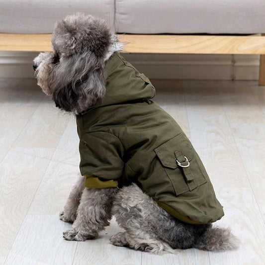 Pet Dog Jacket With Harness -Winter Heavy Hiking Coat- Dog Warm Hoodie Vest- Windproof Outdoor Jacket For Small Medium Large Dog