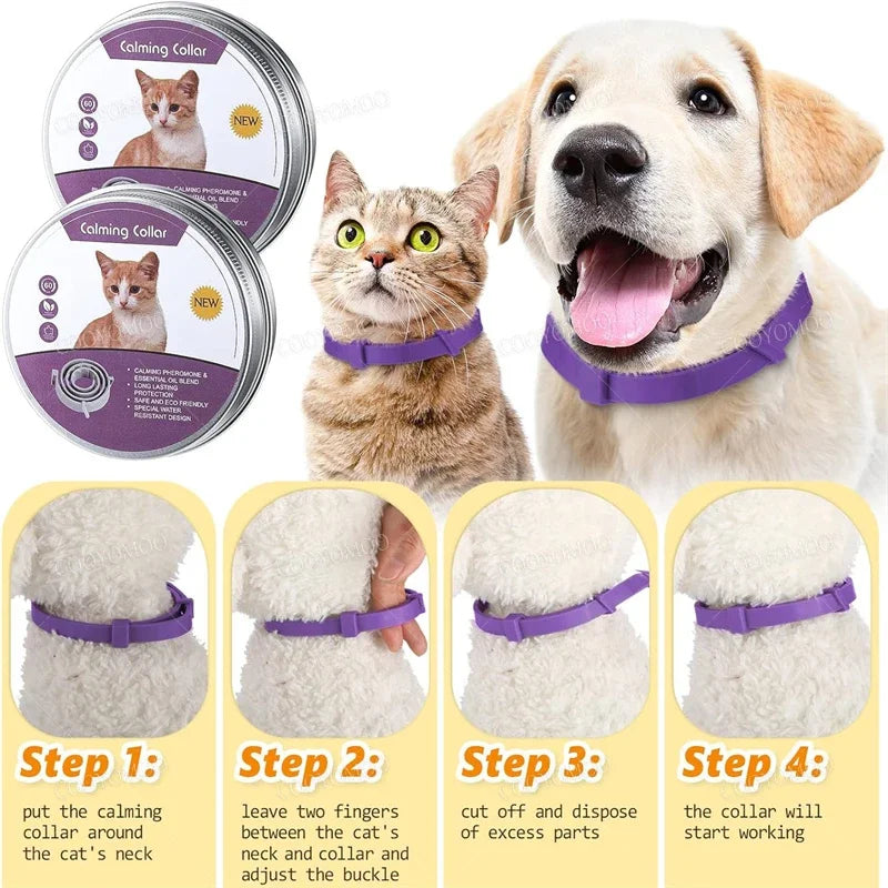 New Release Dog Calming Pheromone Collar -Relieve Anxiety- Adjustable- Comfortable Collar -Collars/Leashes
