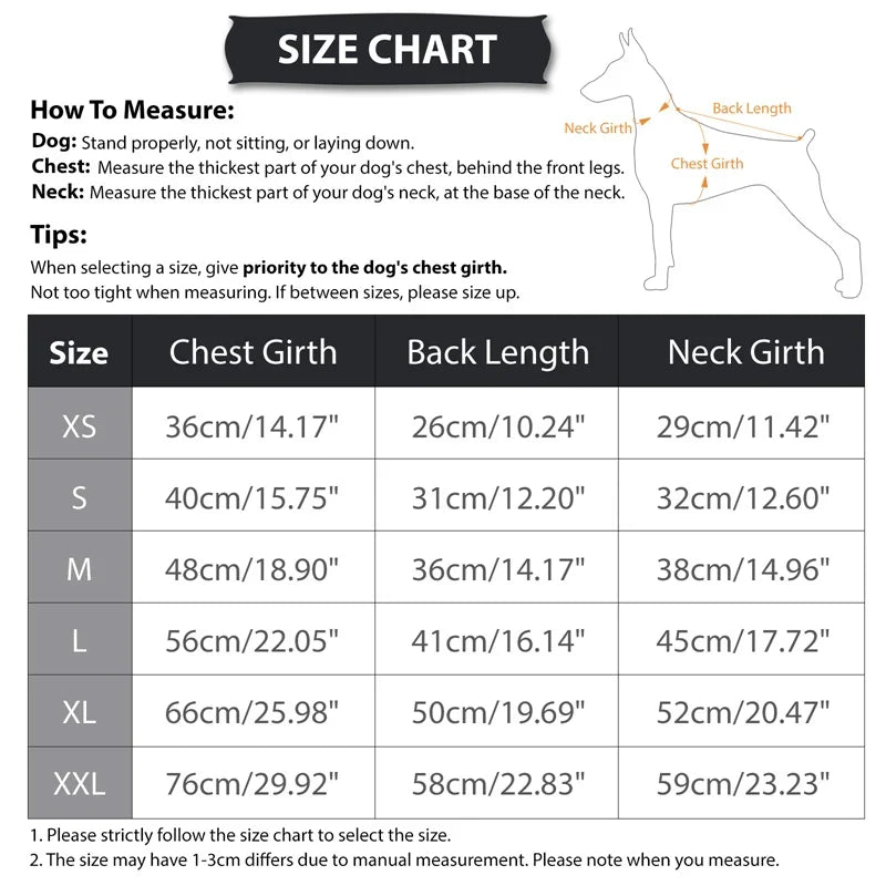 Winter Warm Dog Cotton Coats- Back Zipper- Windproof- Thickness Clothes for Small Medium Dogs Chihuahua French Bulldog Outfits