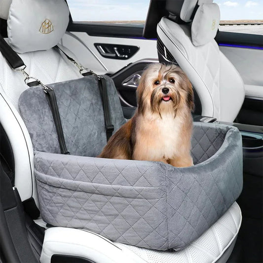 Dogs under 20 Pounds Car Seat with Pocket- Kennel Puppy Car Ride- Artifact Dog Nest- Pet Pad Front and Rear Row -Dog Look-Out Safety Seat-Pet Car Seats