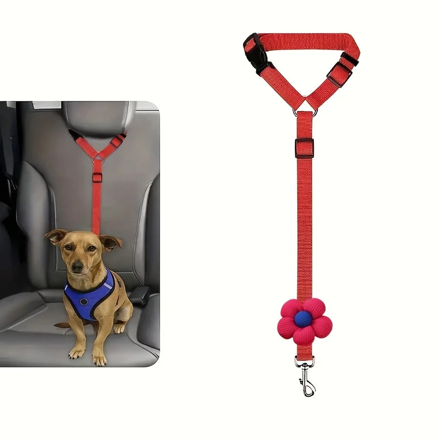 Dog Seat Belt for Vehicle- Secure Pet Car Tether Safety Leash for Dogs-Collars/Leashes