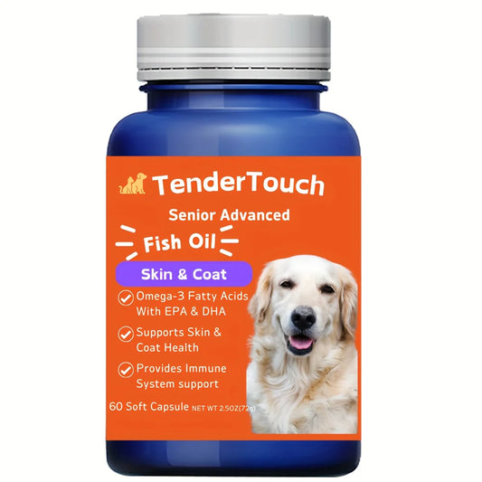 Omega 3 Fish Oil-60 Capsules-helps with Shedding-Dry or Itchy Skin-Shedding and Promotes Skin Health