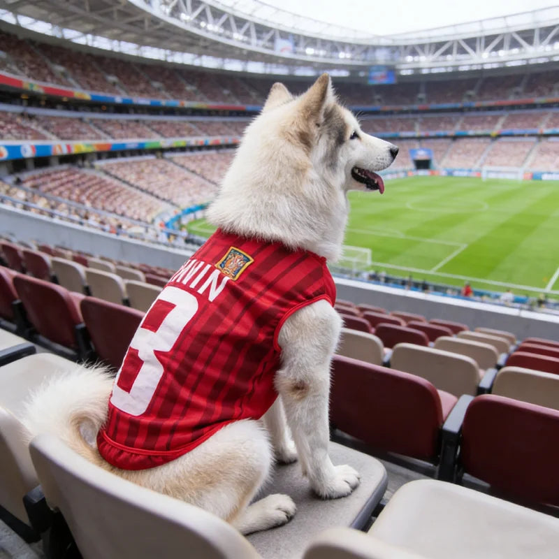 2026 Dog Soccer Jersey-Breathable Mesh-Thin Cool Summer T- Shirt- Sizes S-6XL-Soft- Quick Dry Vest-Costumes/Apparel